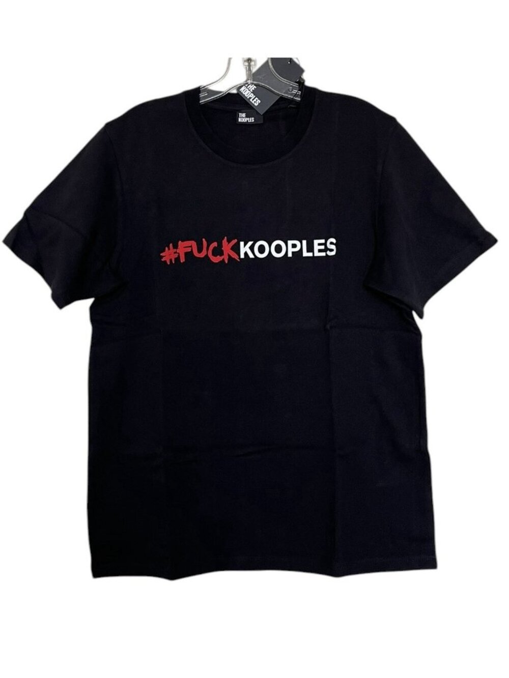 The Kooples Spell Out Black Mens Short Sleeve T-Shirt Size Medium